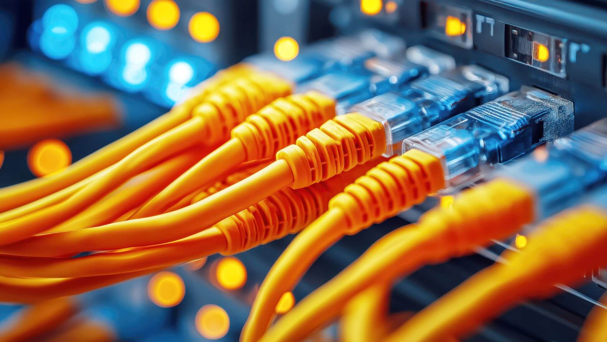 Network infrastructure and Wi-Fi access points in an office